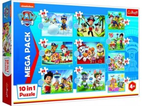 Puzzle PAW PATROL/TLAPKOVÁ PATROLA 10v1 Spolehlivý tým