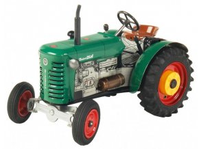 Traktor ZETOR 25A zelený na klíček kov 15 cm 1:25 v krabičce