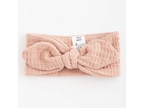 Kojenecká mušelínová čelenka Comfort clothes růžová