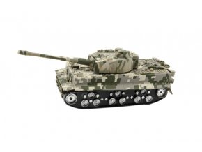 Tank RC TIiger I plast 25 cm na baterie se zvukem se světlem v krabici