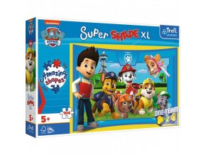 Puzzle 104 XL Super Shape Přátelé štěňat TLAPKOVÁ PATROLA/PAW PATROL 60x40cm v krabici