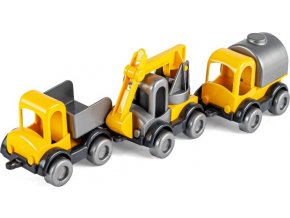 Auto stavební Kid Cars 3 ks plast 10 cm v krabičce