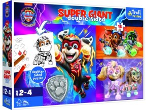 Puzzle Giant oboustranné Skvělý tým TLAPKOVÉ PATROLY/PAW PATROL 15 dílků v krab.