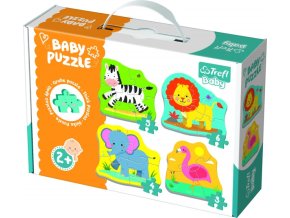 Puzzle baby Safari 4 ks v krabici