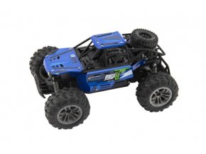 Auto RC buggy terénní modré 22 cm plast 2,4GHz na baterie + dobíjecí pack v krabici
