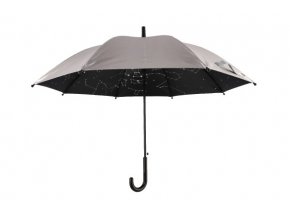 Deštník hvězdná obloha vystřelovací 70 cm kov/plast stříbrný v sáčku
