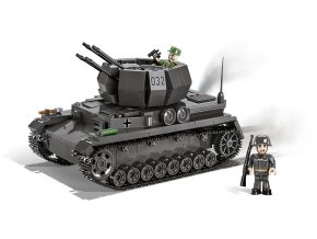 World War II Flakpanzer IV Wirbelwind, 590 kostek, 2 figurky