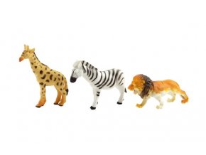 Zvířátka safari Zoo 6 ks plast 10 cm v sáčku