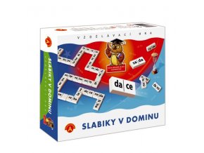 Slabiky v dominu společenská hra vzdělávací v krabici