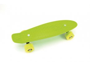 Skateboard - pennyboard 43 cm, nosnost 60 kg plastové osy, zelená, žlutá kola