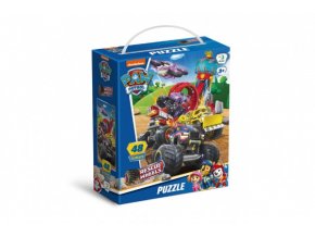 Puzzle TLAPKOVÁ PATROLA/PAW PATROL Záchrana na kolech 32x23 cm 48 dílků v krabičce 15x18x6cm