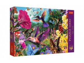 Puzzle Premium Plus - Čajový čas: Zahrada kolibříků 1000 dílků 68,3x48 cm