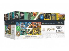 Puzzle HARRY POTTER Domy v Bradavicích 9000 dílků + plakát