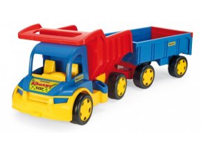 Auto Gigant Truck sklápěč + dětská vlečka plast 55 cm v krabici