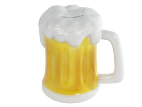 Pokladnička pivní půllitr porcelánový