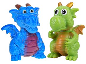Drak figurka 3,5-6 cm barevná 4 ks