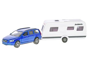 Kids Globe Traffic Volvo V70 kov s karavanem 30 cm na zpětný chod v krabičce