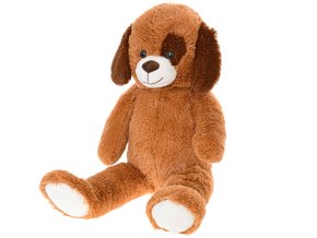Plush Friends pes plyšový 80 cm tmavě hnědý