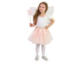 Dětský kostým TUTU sukně květinová víla Růženka s hůlkou a křídly e-obal
