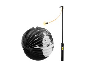 Lampion Halloween duch 25 cm hůl 40 cm
