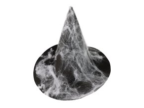 Klobouk čarodějnice s pavučinou pro dospělé