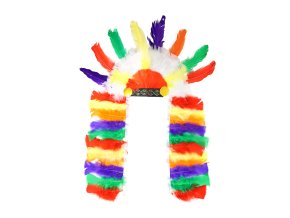 Indiánská barevná čelenka