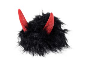 Paruka čert černá s rohy
