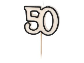 Svicka narozeninova cerno bila 50 5 5 cm 55SCU1650