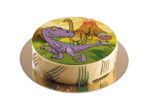 Fondanovy list na dort Dino 20 cm bez cukru 42236028