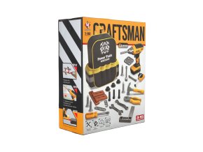 Sada nářadí plast s aku vrtačkou 16x17 cm na baterie se zvukem s batohem