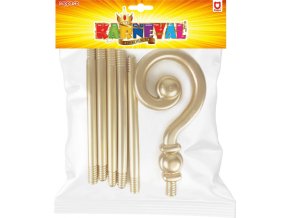 Mikulášská berle plastová zlatá - 185 cm