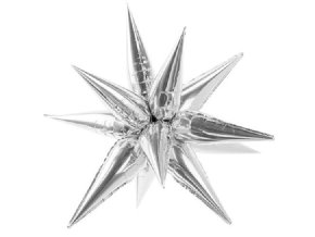 Balonek foliovy Hvezda stribrna 3D 70 cm 55FB68M018