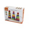 Dřevěné barevné pyramidy pro děti