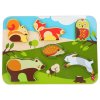 Lesní zvířátka - dřevěné vkládací puzzle 7 dílů