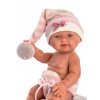 New born Holčička - realistická panenka miminko s celovinylovým tělem - 26 cm