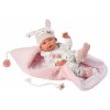 New born holčička - realistická panenka miminko s celovinylovým tělem - 40 cm