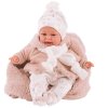 Clara - realistická panenka miminko se zvuky a měkkým látkovým tělem - 34 cm
