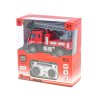 R/C auto hasičské se žebříkem 13 cm 1:64 plná funkce na baterie se světlem 27MHz v krabičce