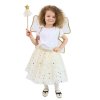 Dětský kostým tutu sukně zlatá víla s hůlkou a křídly