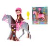 Panenka jezdkyně 16 cm s koněm 25,5 cm a doplňky