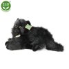 Plyšová kočka černá ležící 30 cm