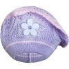Pletená čepička-baret fialová