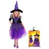 Dětský kostým čarodějnice fialová čarodějnice/Halloween (M)