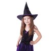 Dětský kostým fialový s kloboukem čarodějnice/Halloween (M)