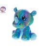 Nosorožec Star Sparkle plyšový modrý 16 cm sedící