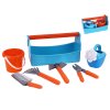 Nářadí zahradní 4 ks s kbelíkem a konvičkou v přepravce 30x14 cm v síťce