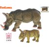 Zoolandia nosorožec s mládětem 7-14 cm v krabičce