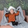Husky - hřejivá deka s kapucí se zvířátkem a tlapkovými kapsami