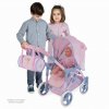 Skládací kočárek pro panenky 3 v 1 s taškou Gala 2023 - 75 cm