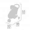 Sportovní kočárek pro panenky tříkolový Gala 2023 - 55 cm